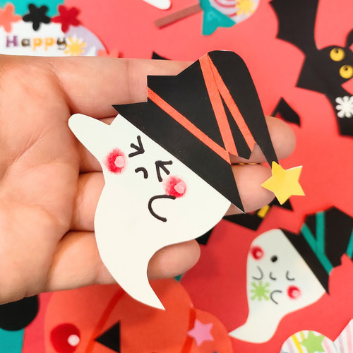 セール 色紙 壁面 アルバム ラミネート可 「ハロウィンの大行進