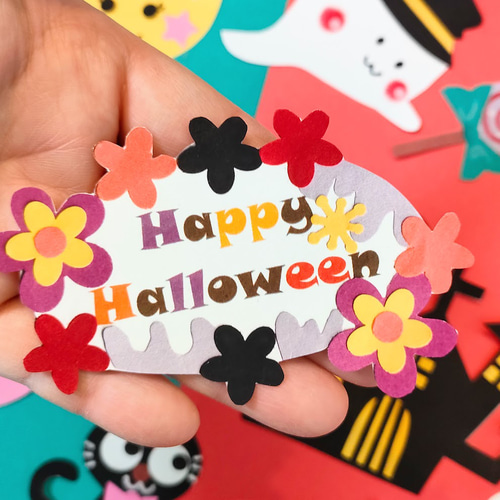 セール 色紙 壁面 アルバム ラミネート可 「ハロウィンの大行進