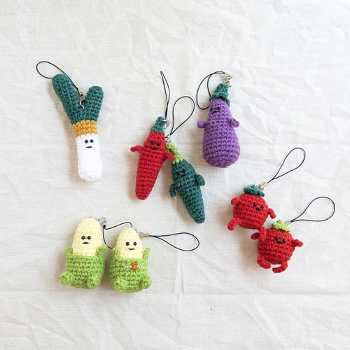 1点限り】長ネギの編みぐるみストラップ キーホルダー am!mo 通販