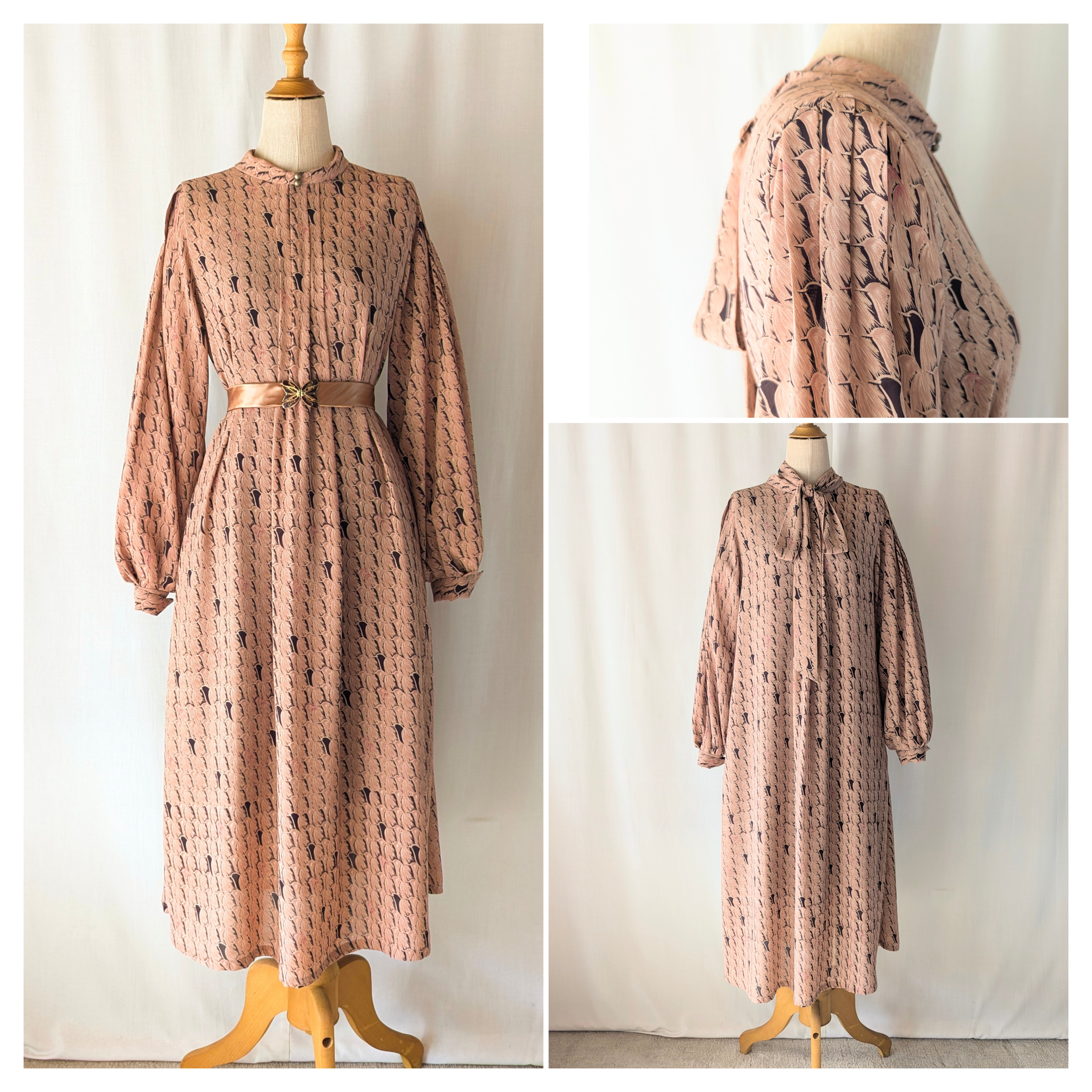 Birdsプリントのワンピース