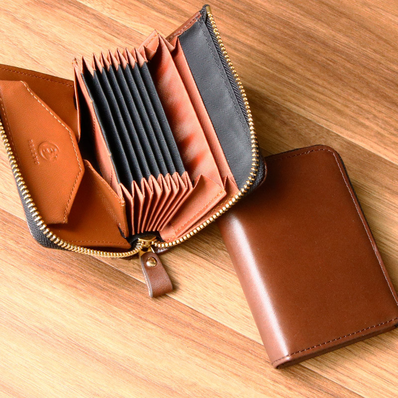 【SATTO L】小さいのにお札が折れない！Lファス型最小に挑む栃木レザーミニ財布 スキミング防止 ブラウン