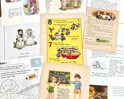 洋書切り離し    専用 ヴィンテージ 洋書切り離し（20枚セット）Cat他 その他素材