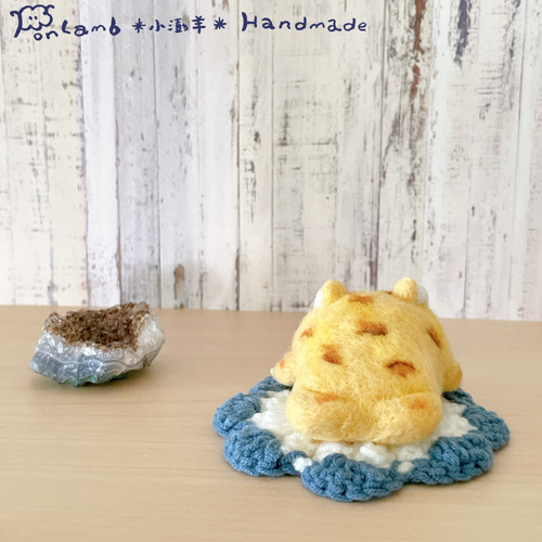 販売中】羊毛フェルト/ハンドメイド/ツノガエル/幸運/ペット