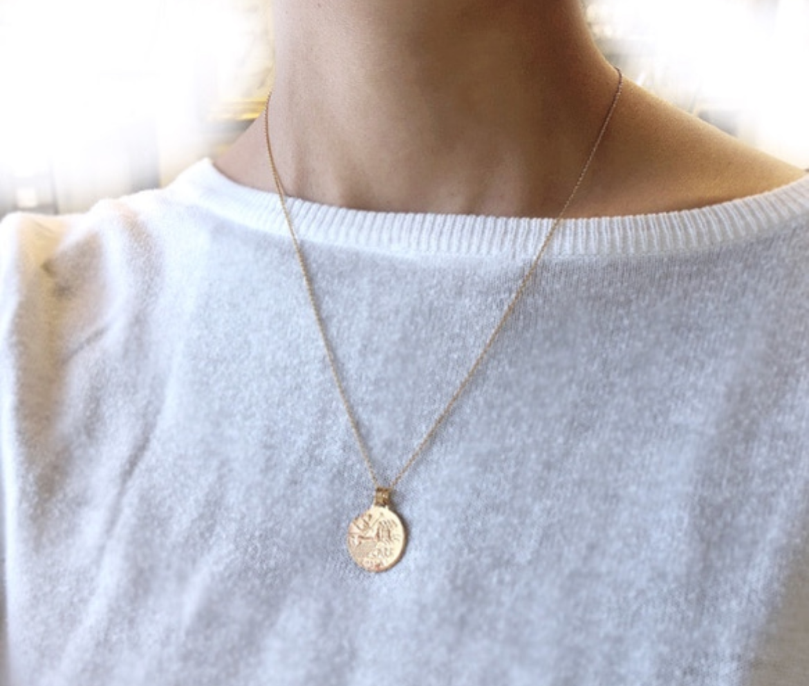 チャリオットのコインネックレス（両面タイプ・金色 or 銀色）