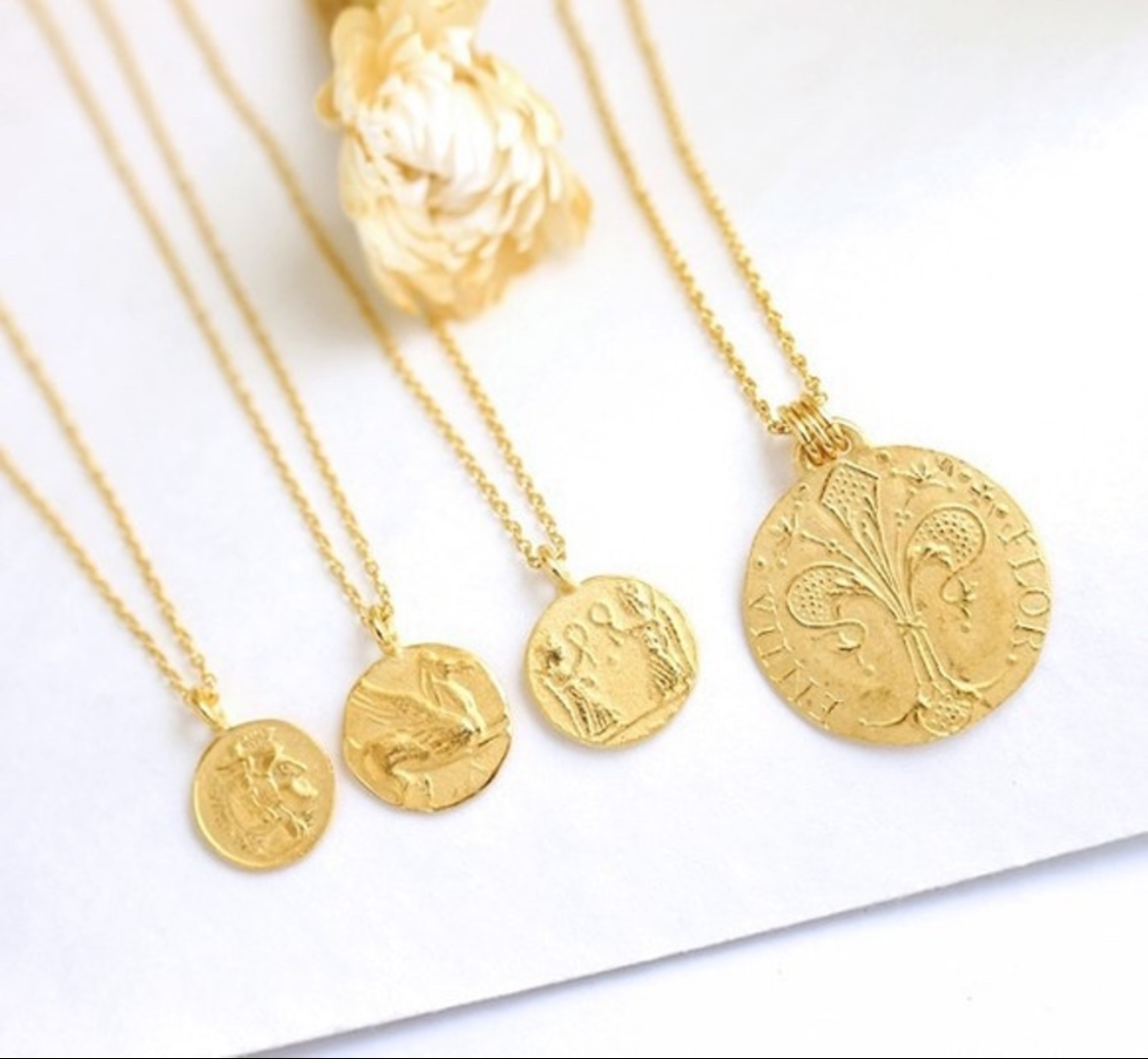 チャリオットのコインネックレス（両面タイプ・金色 or 銀色）