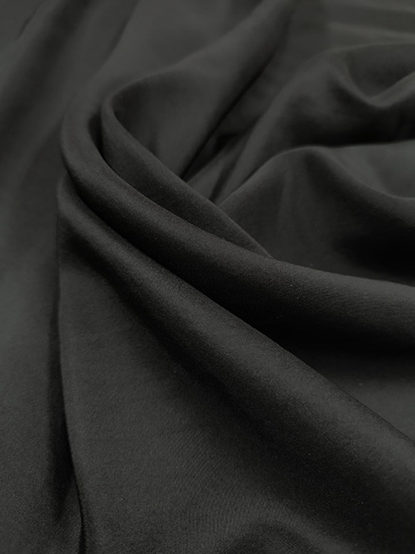 シルク生地 バイオ加工羽二重/黒 14匁 幅112cm×2m /C498 生地 京都