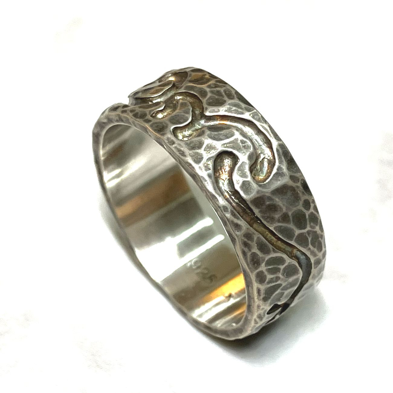 シルバーリング●鎚目●銀古美●13号　silver925 / MSR-0701-AS