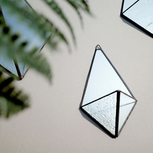 ミラーガラス カーニバルガラス（仮姓）変形ガラス鉢五個セット 光で