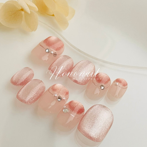 変形フレンチのマグネットネイルチップ ネイルチップ（つけ爪） hono  