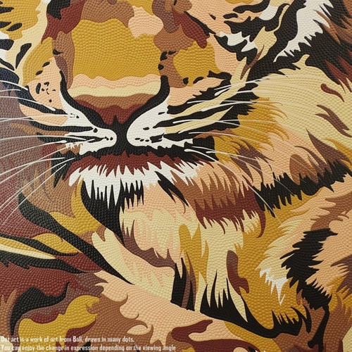 ドットアート 70cm × 90cm 虎 ドットペインティング モダンアート