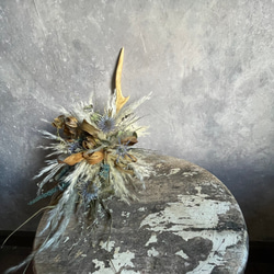 鹿の角とドライフラワーとパンパスグラスの壁掛け＊カッコイイ 7枚目の画像