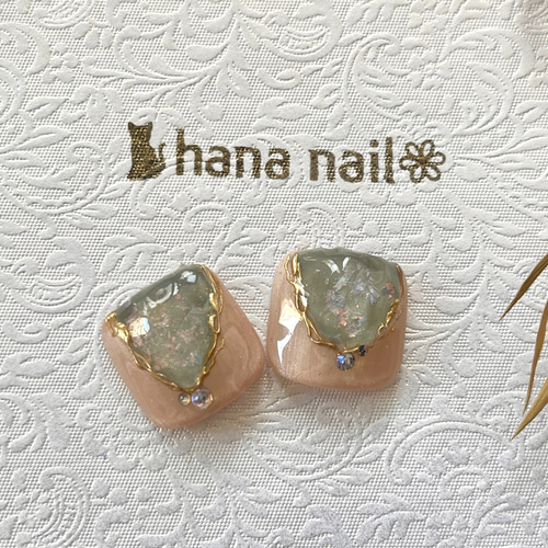 フットネイル マグネット ニュアンスネイルチップ 親指セット ネイル  