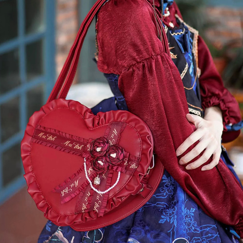 薔薇 ハート ロリータバッグ パール エレガント キュート 可愛い  