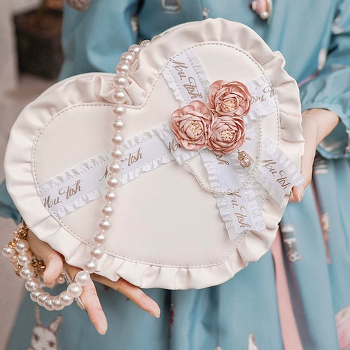 薔薇 ハート ロリータバッグ パール エレガント キュート 可愛い