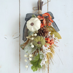 専用＊Halloween＊ホワイトパンプキン　フェイクスワッグ 3f82e3db526c48c0f1a2407e68e8c6