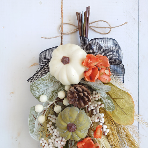 専用＊Halloween＆Autumn＊パンプキン　フェイクスワッグ 専用＊Halloween＆Autumn＊パンプキン フェイクスワッグ 専用