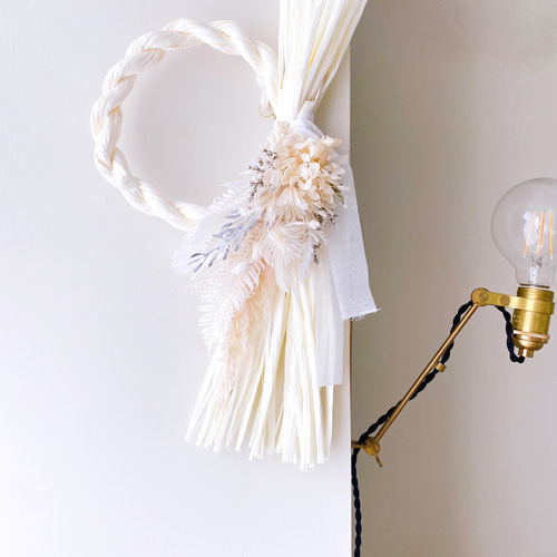 2026年 午年 お正月飾り早割価格 しめ縄&クリスマススワッグ 2way 白午