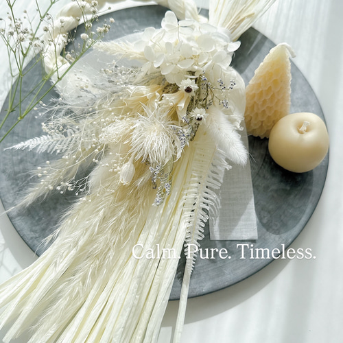 2025年 午年 お正月飾り早割価格 しめ縄&クリスマススワッグ 2way 白午