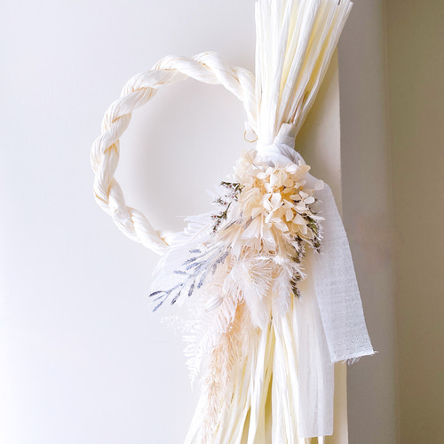 スワッグになるしめ縄2025 スワッグになるしめ縄 2025 2way しめ縄飾り ドライフラワー