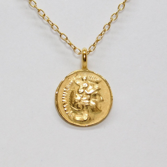 Athena(アテナ）K24純金メッキ・ミニコインネックレス