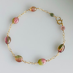 Kaya◆ウォーターメロントルマリンブレスレット✧バイカラートルマリン Kaya◇ウォーターメロントルマリンブレスレット✧バイカラートルマリン