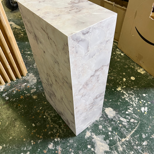 棚付きディスプレイラック 大理石風メラミン 棚・シェルフ・ラック