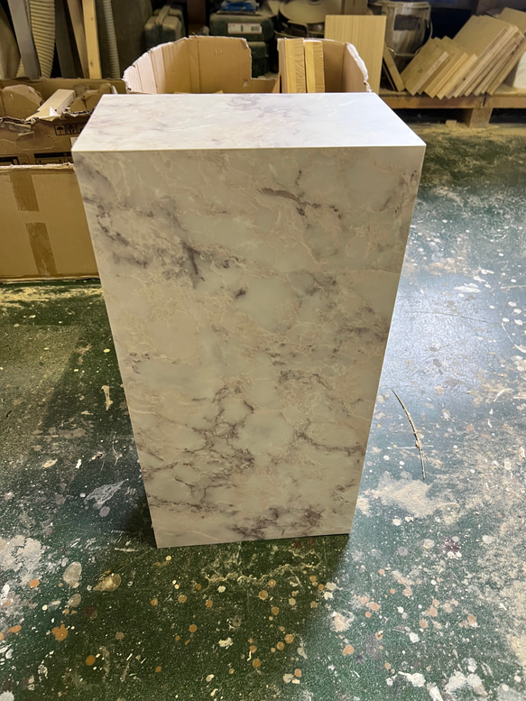 棚付きディスプレイラック 大理石風メラミン 棚・シェルフ・ラック