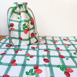 入園入学準備♡ランチョンマット♡給食袋♡ハンドメイド 送料無料】レゴ風柄の給食袋＆ランチョンマット【入園・入学準備