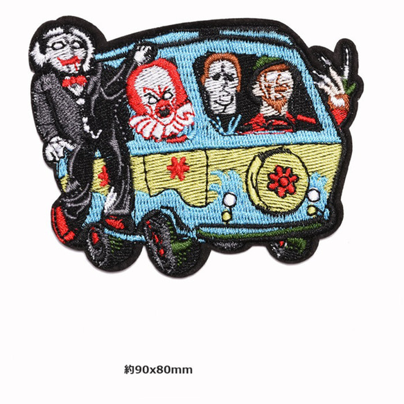 ゾンビ ハロウィーン ワッペン アップリケ アイロン対応 1枚入り 1枚目の画像