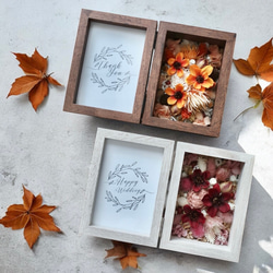 子育て感謝状 両親贈呈品｜コスモスが彩るフォトフレーム（プリザーブド・ドライフラワー／2色展開）結婚式・ウェディング 14枚目の画像