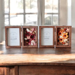 子育て感謝状 両親贈呈品｜コスモスが彩るフォトフレーム（プリザーブド・ドライフラワー／2色展開）結婚式・ウェディング 11枚目の画像