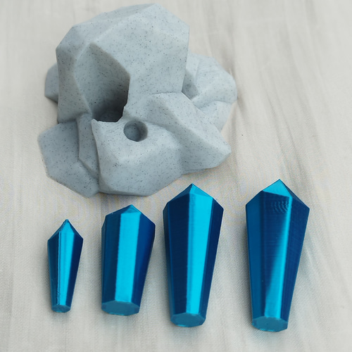 メタリックブルーのクリスタルイメージオブジェ フィギュア