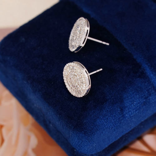 天然ダイヤモンドピアス1.2ct k18 ピアス（スタッド・一粒） パール  