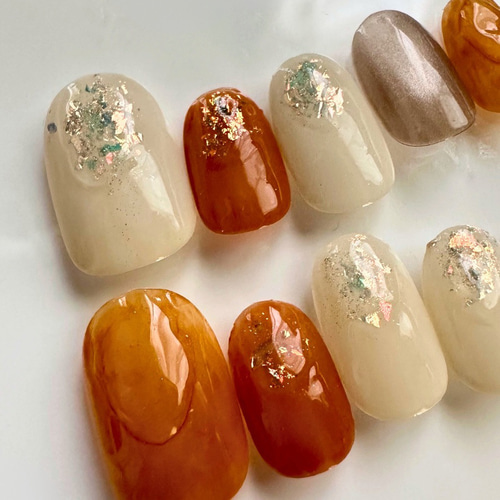 最短翌日発送】ネイルチップ 韓国 マムシ指 ちび爪 ニュアンス ちゅる