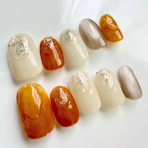 最短翌日発送】ネイルチップ 韓国 マムシ指 ちび爪 ニュアンス ちゅる