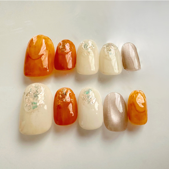 最短翌日発送】ネイルチップ 韓国 マムシ指 ちび爪 ニュアンス ちゅる