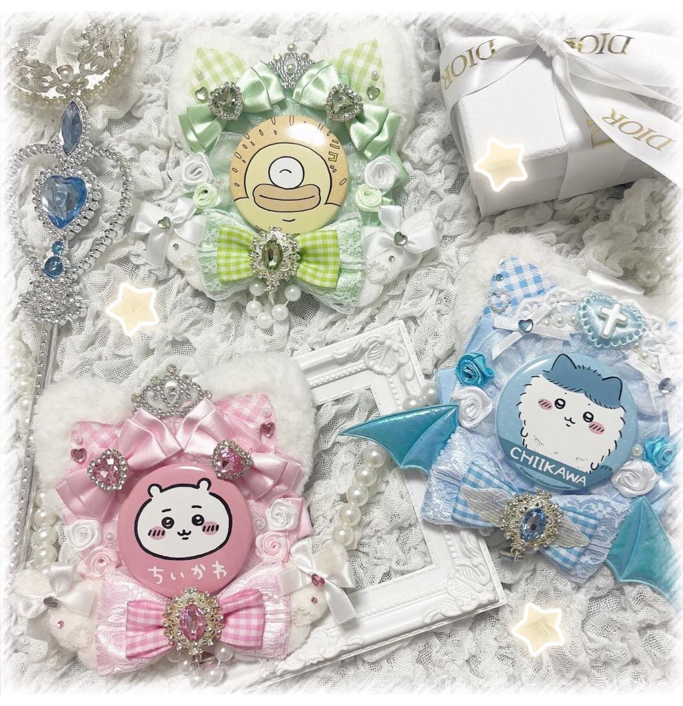 ねこねこ(ロゼット販売中♪)　箔押しリボン　センターパーツ