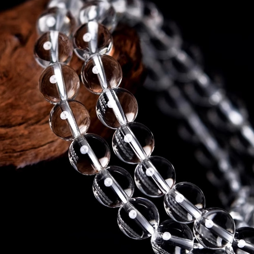 3日以内に発送します】白水晶（クリスタル）念珠 天然水晶 単珠 一粒の