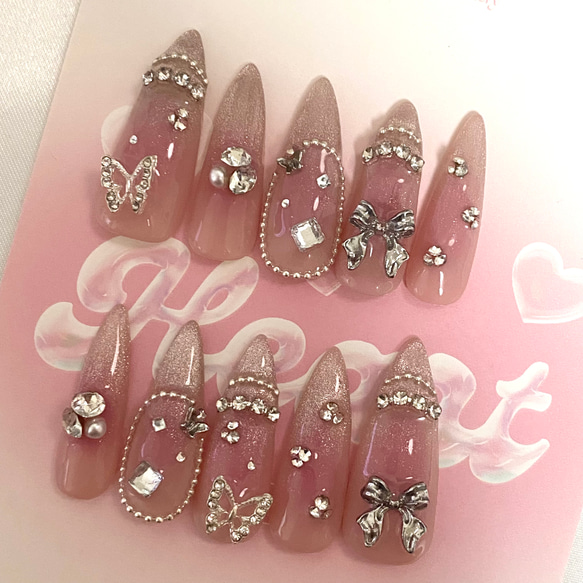 design87】韓国 チークマグネットネイルチップ ネイルチップ