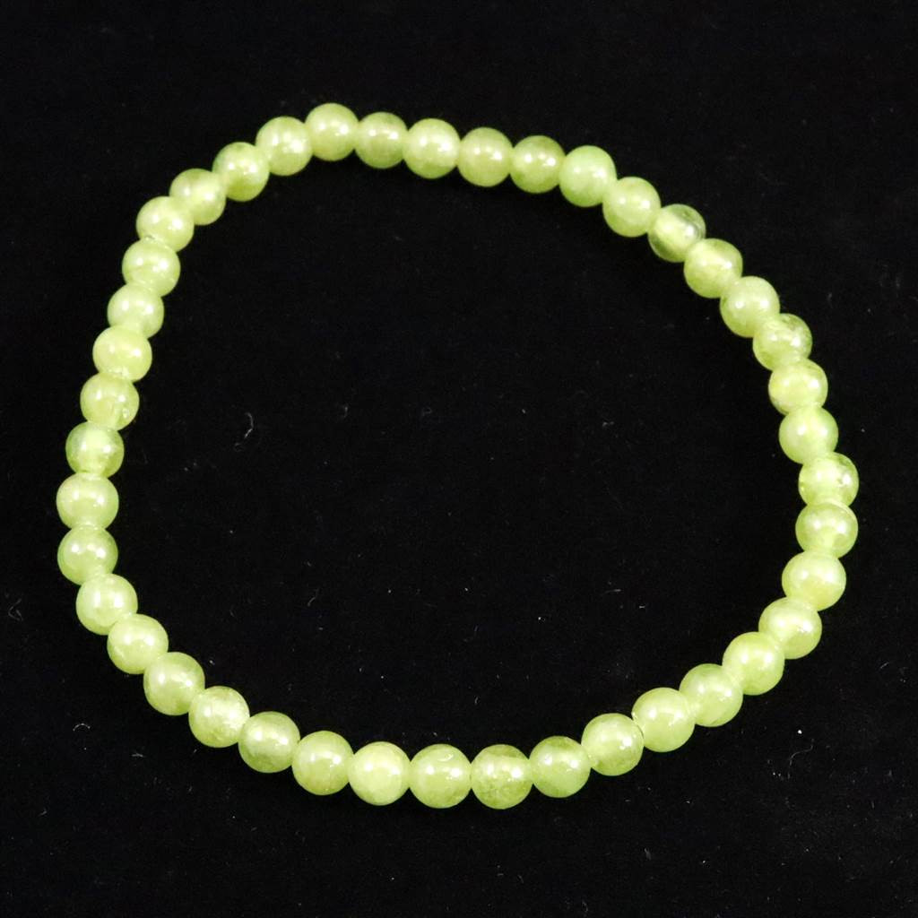 スフェーン AAA グリーン  4.5mm玉 ブレスレット 8.0ｇ #81406