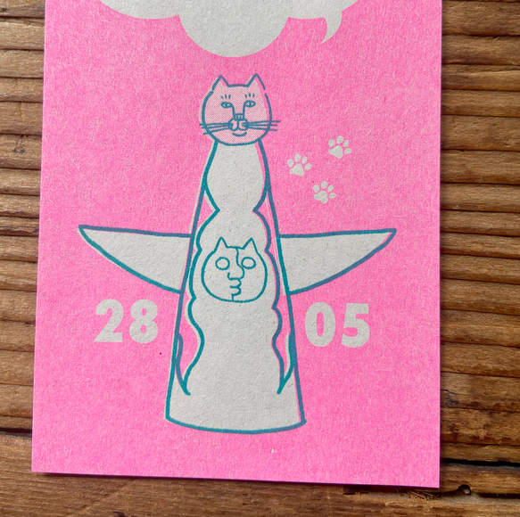 No cat No life 一筆箋12枚入り ピーチ 5枚目の画像