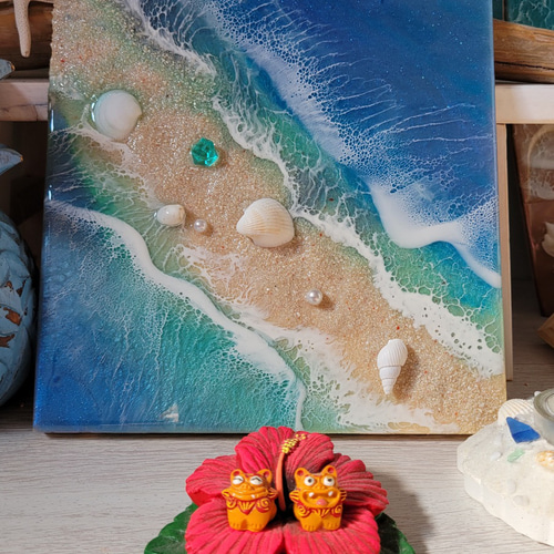 海を感じるインテリア 海に浮かぶ砂浜 ターコイズグリーン