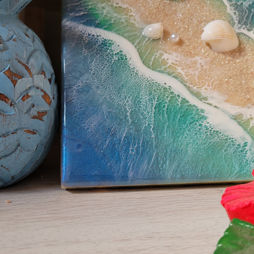 海を感じるインテリア 海に浮かぶ砂浜 ターコイズグリーン