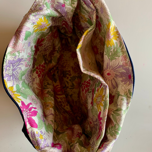 再販 秋桜の花刺繍のミニトートバッグ トートバッグ AZmama 通販