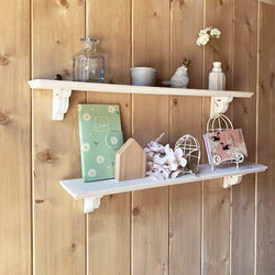 2個セット アンティーク風 棚 ウオールシェルフ かわいい壁掛けラック
