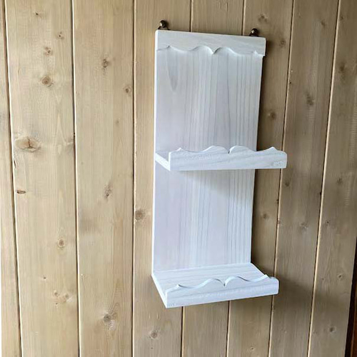 アンティーク風 2段 壁掛け棚 マルチラック ぬいぐるみ収納 小物置き