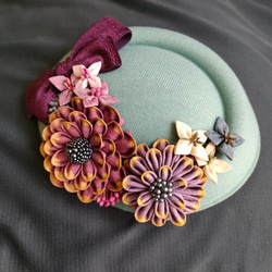 ミニベレーモチーフ ヘッドドレス つまみ細工 成人式 七五三 卒業式 髪