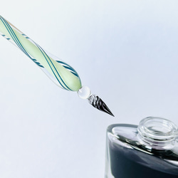 メロンキャンディーのガラスペン(細字) 3枚目の画像