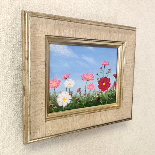 コスモス　絵画　額装 132c5b0fd0de214118b4e2e2c71b91