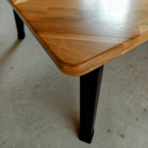 折りたたみテーブル《奥行60㎝・角丸仕様》ヘリンボーンテーブル 天然